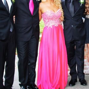 Long Prom Pink Dress