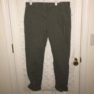 Olive Green straight khakis