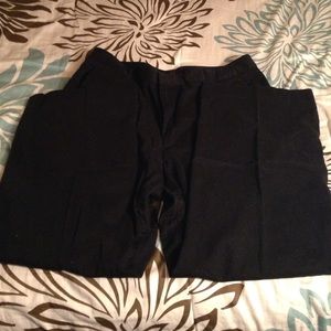 Black cotton slacks