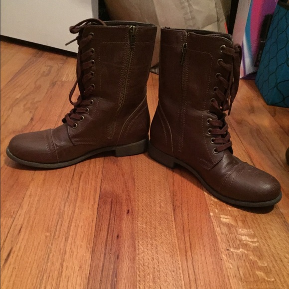 Rampage Brown combat boots - Picture 1 of 3