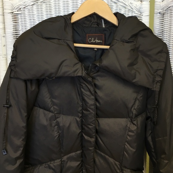 Dark Brown Cole Haan Full Length Jacket Size XS