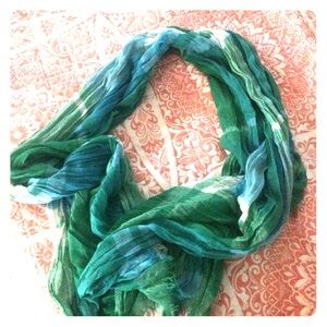 Teal-White-Green scarf
