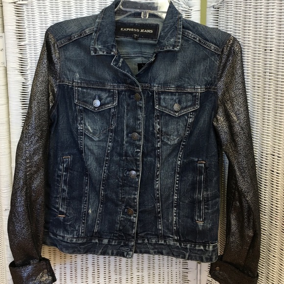 Size Small Express Jeans Jacket with Sparkle