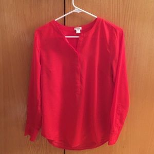 J..Crew Red Blouse