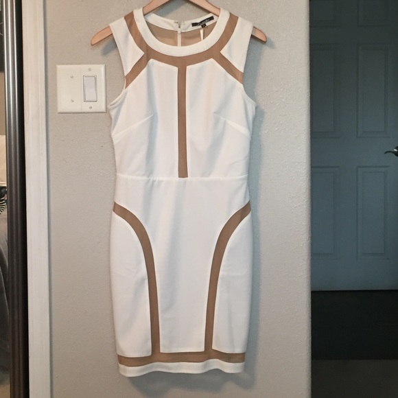 White dress with sheer panels