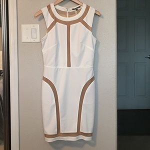 White dress with sheer panels