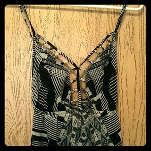 Black and Grey Maxi Dress