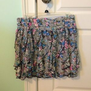 flowery striped shirt