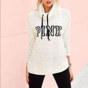 vs pink high neck pull over