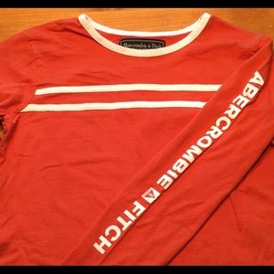 Abercrombie orange long sleeve shirt