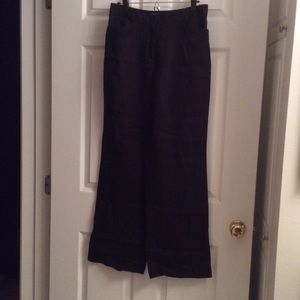 J. Jill black linen wide leg trousers NWT