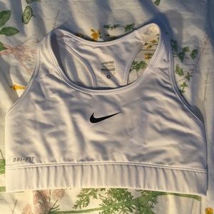 NIKE PRO CLASSIC WHITE SPORTS BRA