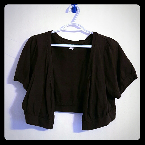Chocolate brown Venezia (Lane Bryant) shrug 14/16