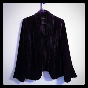 Lane Bryant deep purple velour jacket 16
