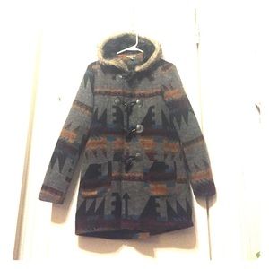 Navajo coat with fur hat!