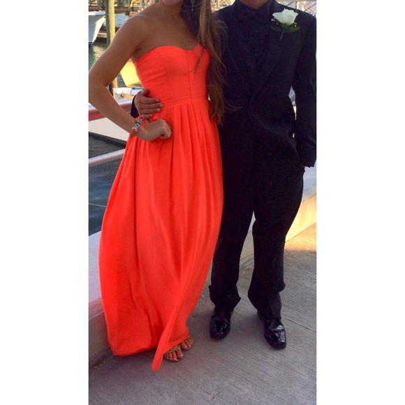 Tangerine/ Coral prom dress, worn one time!