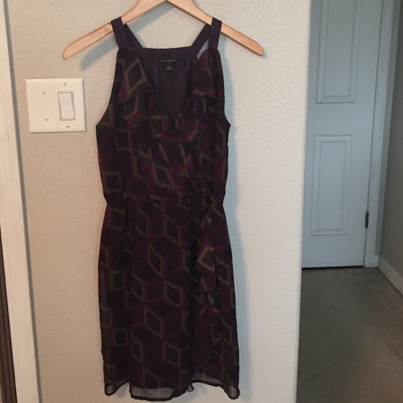 Purple print dress