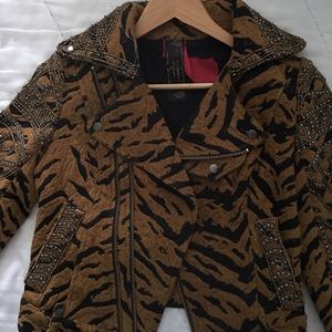 Free People animal print jacket.