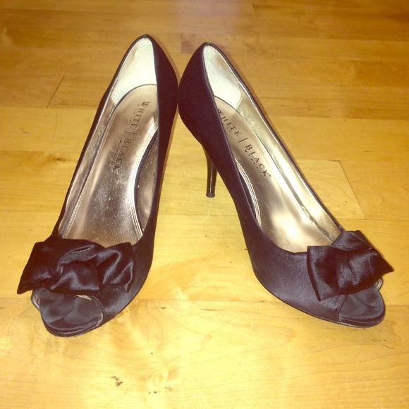 Black open toe heels!