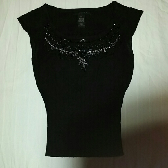 Limited Black Dress Top w/beading