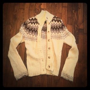 Wintry button-up sweater