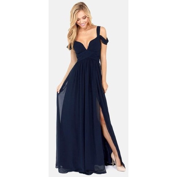 A long navy maxi dress, never worn
