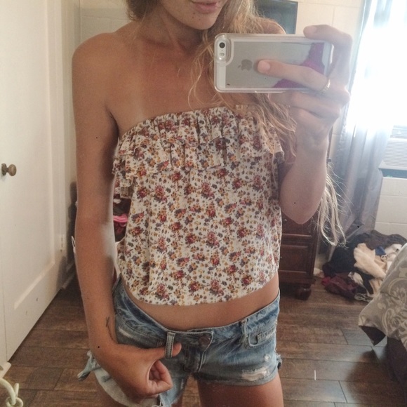 💓SOLD💓Floral Printed Tube Top