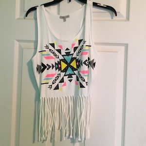 Charlotte Russe tribal print tank top
