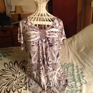 Dressy short sleeved pull over