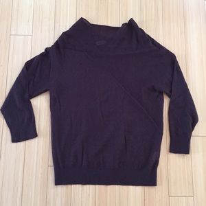Dries van Noten cashmere sweater in eggplant.