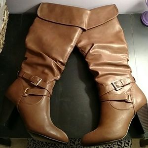 Brown Heeled Boots