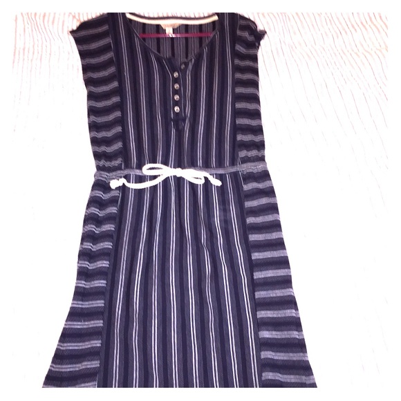 Navy and white dress