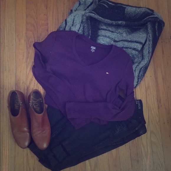 Tommy Hilfiger Shirt Long Sleeve Purple