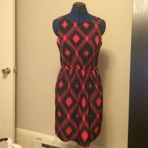 GAP pink/navy/brown Ikat dress