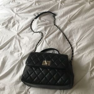 Black quilted purse