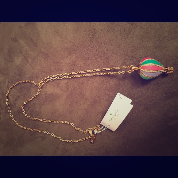 NWT kate spade up & away Hot Air Balloon necklace