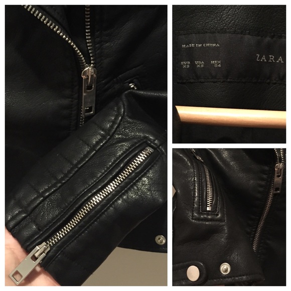 ๐SOLD๐ Zara Black Faux Leather Jacket XS - Picture 2 of 4