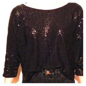 Black sequin blouse