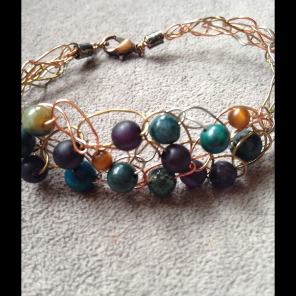 Crocheted Wire Bracelet - Picture 2 of 2