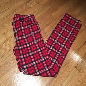 90s grunge plaid pants