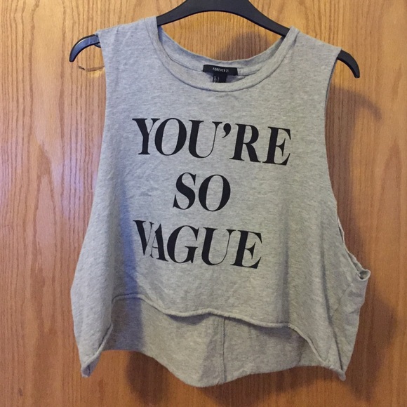You're So Vague crop top