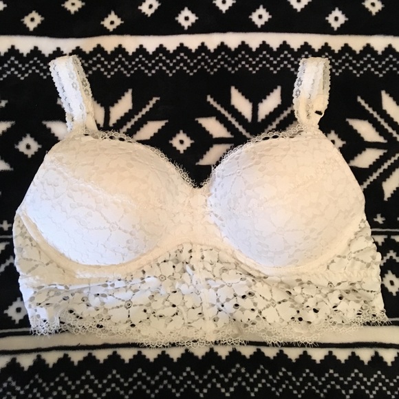 PINK eyelash lace push-up bralette