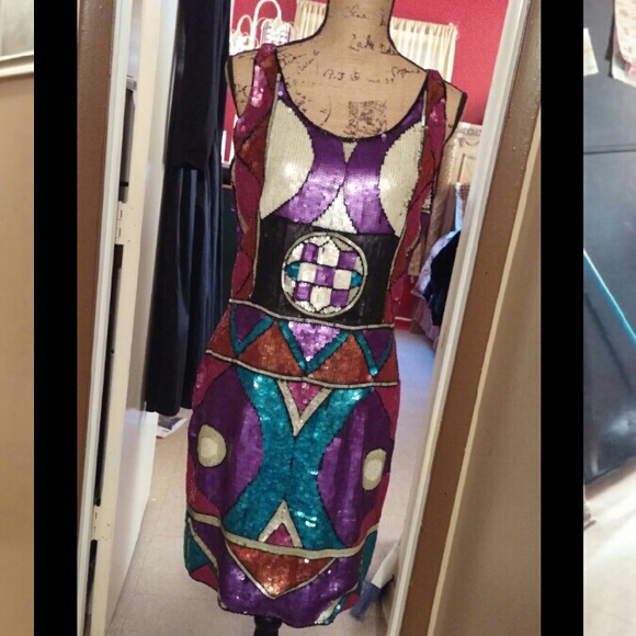 Vintage sequins cocktail dress