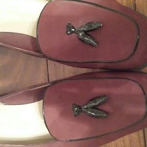 Salvatore Ferragamo brown suede shoes w/tassel
