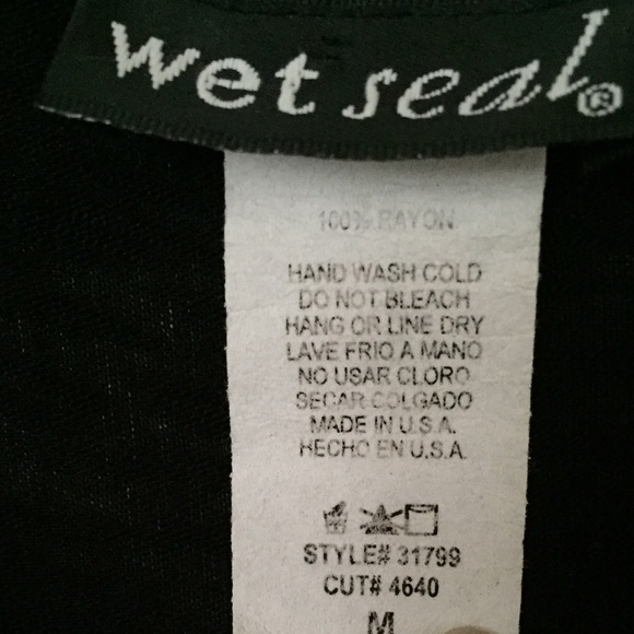Wet Seal black racer back tank crochet floral M - Picture 4 of 4