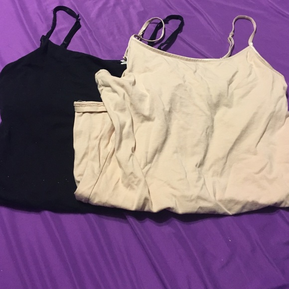 Two cami's with built in bra