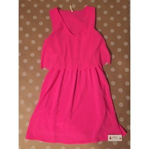 BRAND NEW red dress boutique scalloped dress