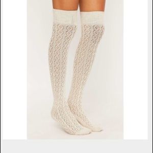 Black over the knee knitted socks!
