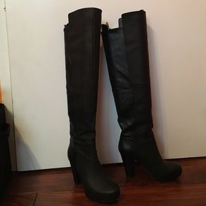 Steve Madden Rannsome black knee high boots