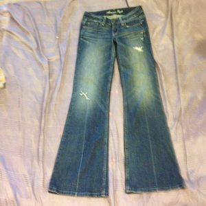 American hipster size 0 reg length flare Jean.